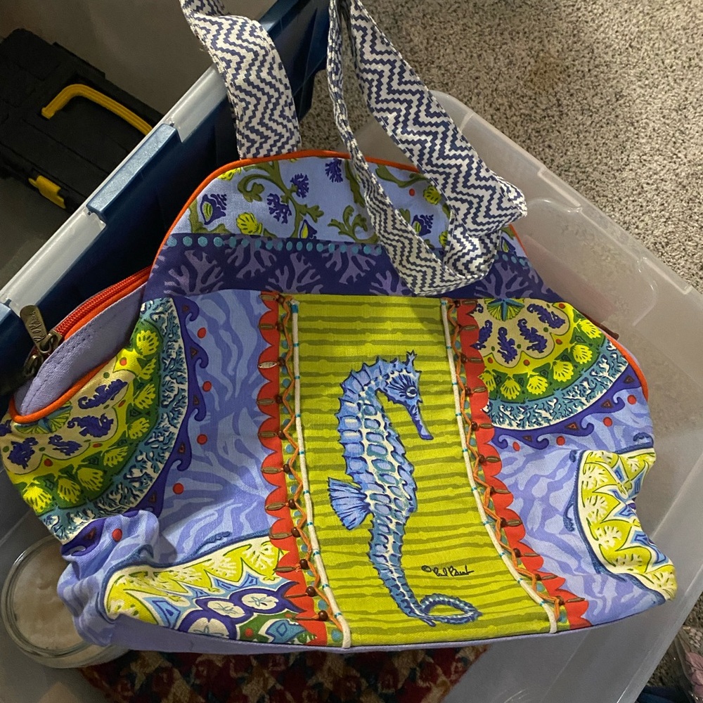 Large Tote/Beach Bag w/Seahorse